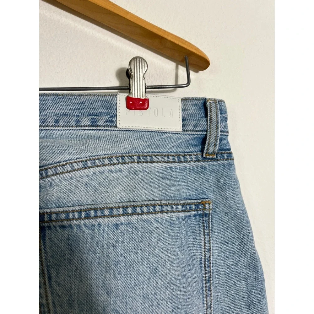 PISTOLA Wes High Rise Barrel Jeans in Waves